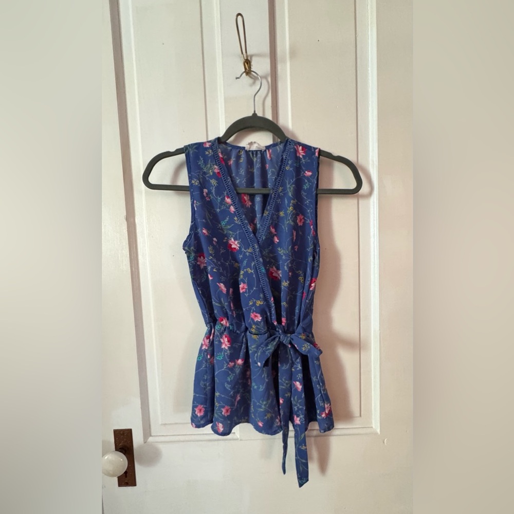 Sienna Sky Blue Floral Top
